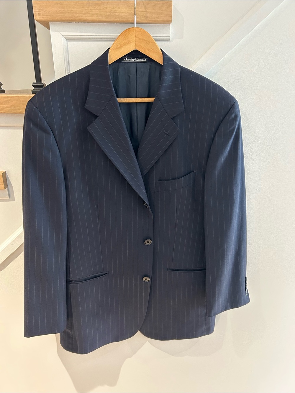 Harry Rosen Navy Pinstripe Blazer - Classic Tailored Jacket